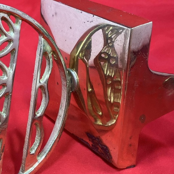 Vtg Restoration Hardware Brass Stocking Hanger / Ball Ornament Christmas India - Picture 13 of 13